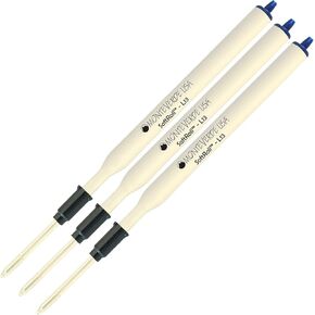 Lanier Combo Pack - 3 Pack - Monteverde® Soft Roll™ Ballpoint L13 Paste Ink Refill Compatible with Most Lamy® Style Ballpoint Pens - Blueblack (Medium Tip 0.7mm)