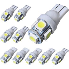 Jtech 10x T10 194 168 2825 W5W Super Bright White LED Bulb Car Interior Dome Map Door Courtesy License Plate Light
