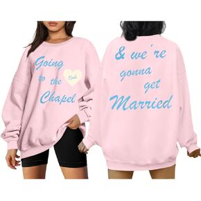 FASHGL Going To The Chapel Sweatshirt Bridesmaid Sweatshirts Married Mrs Shirt For Bride Maid Of Honor Wedding Casual Tops