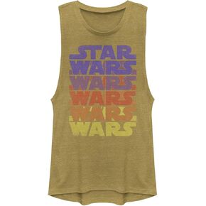 Fifth Sun Girls' Star Wars Retro Logo Fade Women's Muscle Tank