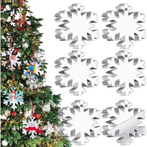50 Pieces 3.75 Inch Acrylic Christmas Ornament Blank Transparent Acrylic Disc Acrylic DIY Blank Clear Christmas Acrylic Ornament with Hole for DIY Craft, Holiday (Vivid Style) in Kuwait