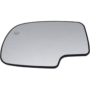 Driver Side Mirror Glass Assembly With Backing Plate Heated Compatible with Chevy Chevrolet Avalanche Silverado Suburban Tahoe, GMC Sierra Yukon XL, Cadillac Escalade (2000-2006)