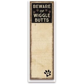 ZCYINGQ Magnet List Notepad - Beware of Wigglebutts- Contains 60 Pages and a Strong Back MagnetF
