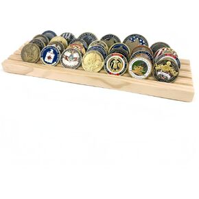 4 Rows Military Challenge Coin Display Holder Stand