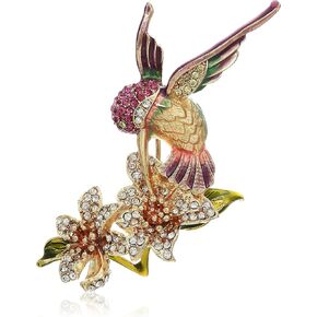 Napier Women's Classics Multicolored Hummingbird Flower Brooches and Pin