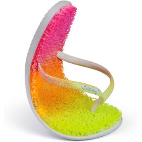 CLEANUP Flip Flops | Flat Colorful Yellow| Exfoliating, Massaging and Relaxing | Comfortable & Lightweight Thong Sandals | 100% Vegan Recyclable Fibers |