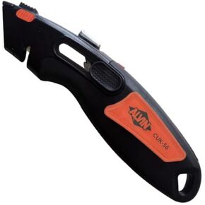 Alvin CUK-56 Premium Utility Cutter, Rubberized Grip, Retractable Blade, 2 Extra Blades Included