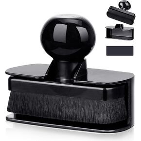 Large Tire Shine Applicator Brush - Automotive Tire Dressing Applicator with Storage Stand for Tire Detailing & Car Wash Kit,3.6 Inch Length, Included Magnetic Sheet for Easy Storage (Black-M)