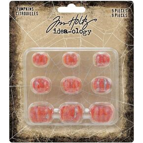 Tim Holtz Idea-Ology Mini Pumpkins 9/Pkg Halloween