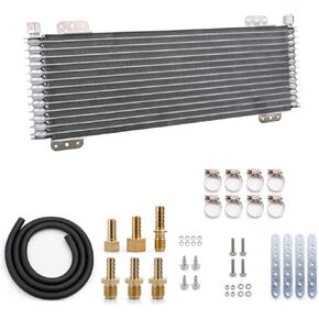40k Transmission Cooler LPD47391 Low Pressure Drop Transmission Oil Cooler kit Compatible with Heavy Duty 40,000 GVW Max with Mounting Hardware