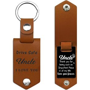 Uncle Gift From Niece Best Uncle Ever Birthday Mnes Gifts Uncle Presents Key Chain from Niece Drive Safe Spical First Gifts for Adults Him Stocking Stuffers Christams Retirement Sentimental Gifts