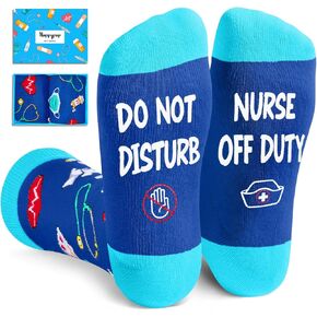 HAPPYPOP Cool Nurse Gifts for Men Women - Retirement Gifts for Nurses Practitioner Gifts Rn Gifts,Funny Nurse Socks Nurse Off Duty Socks, Nurse Week Gifts