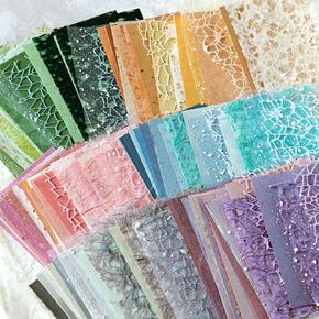 156 Sheets Handmade Scrapbook Paper Craft Textured Paper 6 Pack Mixed Decorative Vintage Scrapbooking Paper Mesh Fabric Mulberry Special Paper for DIY Photo Album Bullet Junk Journal Supplies Collage