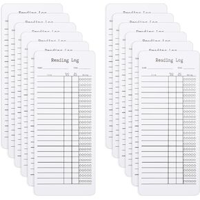 12pcs 2024 Reading Log Bookmark, Double-Sided Book Tracker Bookmark Premium Reading List Page Marker Creative Library Cards Book Accessories for Book Lovers Students Teachers
