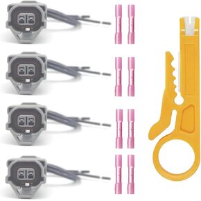 Fuel Injector Replacement for Kia Mitsubishi Hyundai Infiniti Toyota Lexus Audi 35310-23600 4 Pack Fuel Injector Connectors Wiring Harness