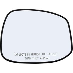 Passenger Side Mirror Glass Assembly With Plastic Backing Plate (Non-Heated) Compatible with 2012-2013 Honda Civic (Sedan and Coupe)