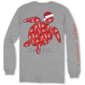 Simply Southern Sea Turtle Filled with Nutcrackers - Christmas - Adult Long Sleeve