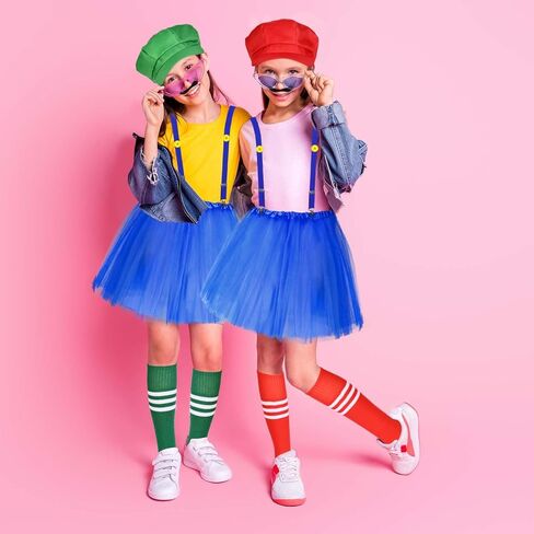 16 قطعة من أزياء الهالوين سوبر رول بلاي بروس تتضمن قبعات سباك وتنورات توتو وجوارب للركبة وحمالات وقفازات وأزرار للنساء in Kuwait