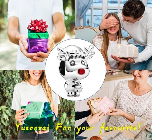 دلايات موضة عيد الميلاد متوافقة مع الأساور والقلائد مجوهرات عيد ميلاد العائلة دلايات الخرزات النسائية 925 زركونيا فضية in Saudi Arabia