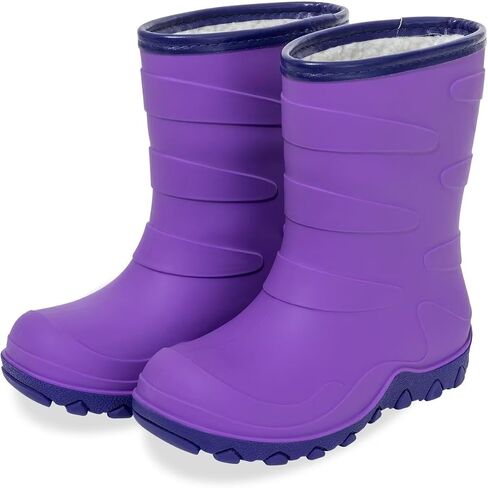 Kids Winter Rain Boots, Insulated Warm Snow Boots, Children Waterproof Mud Boots for Boys and Girls, Toddler/Little Kid/Big Kid in Saudi Arabia