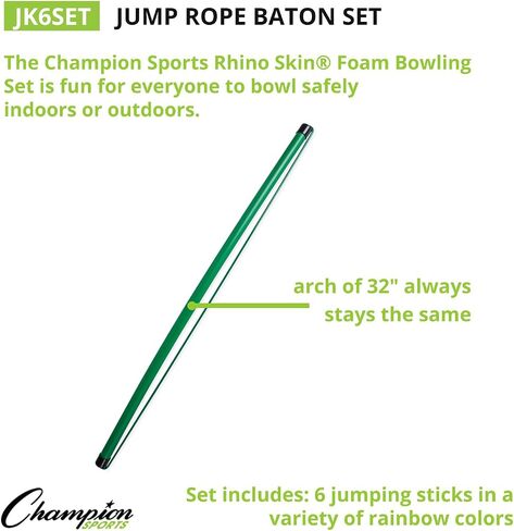 Champion Sports Twirl and Jump Set: Rainbow 6 Pack Skip Hop Jump Rope for Kids Fitness & Fun in Saudi Arabia