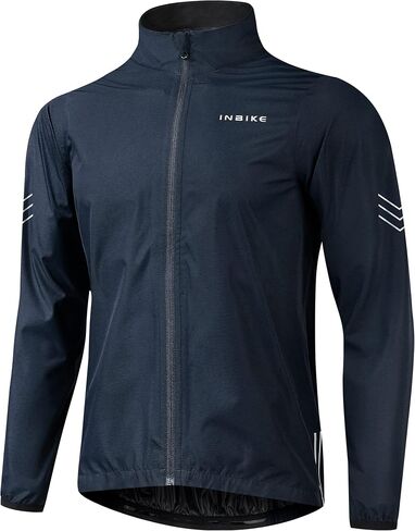 INBIKE Men's Waterproof Breathable Rain Jackets Cycling Running Windbreaker Raincoat Lightweight Reflective Orange XXX-Large… in Saudi Arabia