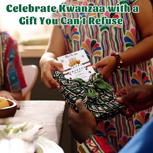 24 قطعة أساور مطرزة من Happy Kwanzaa للرجال والنساء أساور الصداقة الأفريقية باللون الأسود الأمريكي والأحمر والأسود والأخضر سوار مرن مجوهرات مع حقائب بطاقات لـ Kwanzaa Kinara in Kuwait