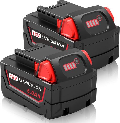 18V 6.0Ah Battery Rapid Charger Station Combo Kit - Replacement for Milwaukee M12-18 Power Tool Battery & Charger 4811-1862 4811-1852 4811-1840 4811-1830 4811-1811 4811-1815 4811-1820 4811-1841 in Saudi Arabia