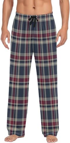 Pfrewn Men's Pajama Pants Christmas Winter Elastic Waistband Soft Lightweight Sleep Lounge Pajama Bottoms with Pockets,S-XXL in Kuwait
