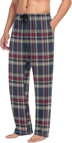 Pfrewn Men's Pajama Pants Christmas Winter Elastic Waistband Soft Lightweight Sleep Lounge Pajama Bottoms with Pockets,S-XXL in Kuwait