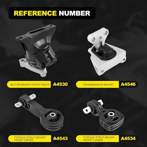 (جودة OE الأصلية) حامل محرك المحرك متوافق مع Honda Civic 1.8L 2006-2011 حامل محرك ناقل الحركة التلقائي استبدال A4530 A4534 A4543 A4546 in Kuwait