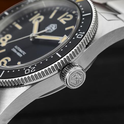 San Martin Men Watch 62 mas SN0139, 39 mm 20 Bar Diver Watch NH35 Automatic Mechanical Luxury Diving Waterproof Wrist Watch in Kuwait