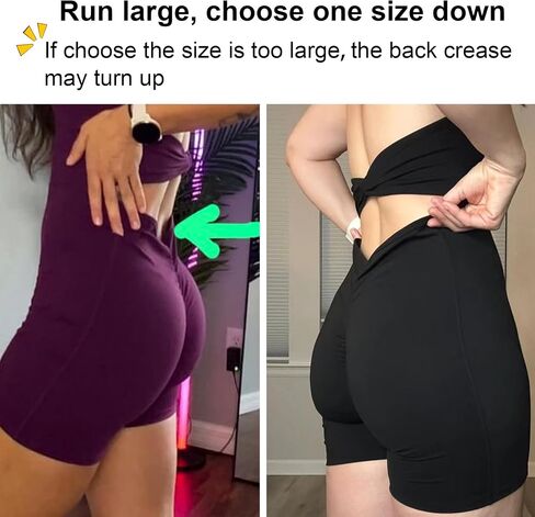 Aoxjox Twist Front and Back Workout Lola Romper for Women - High-Waist One Piece Scrunch Gym Yoga Sports Jumpsuit 6" in Saudi Arabia