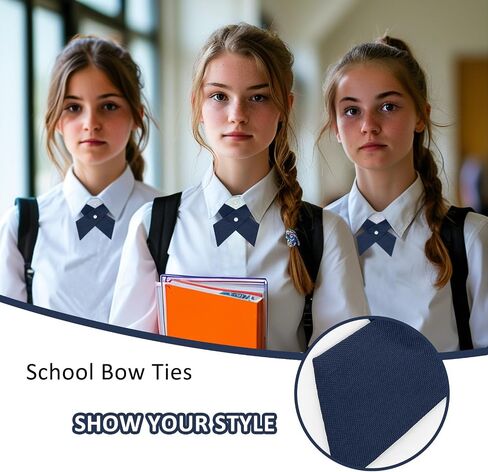 Bow Ties for Women Criss-Cross Tie Solid Color Neck Tie for Women Girls Boys School Uniform Shirts Blouses Cosplay in Kuwait