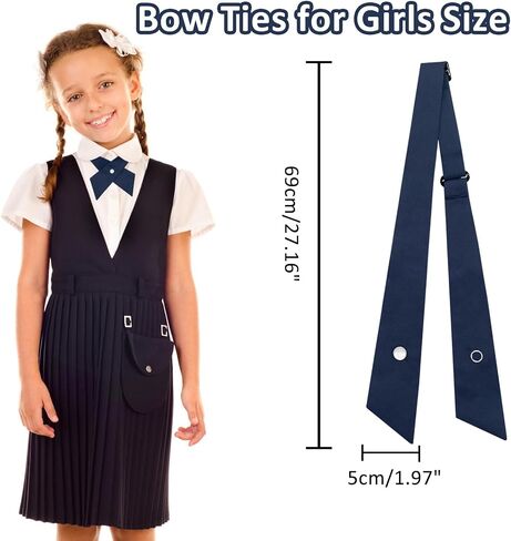 Bow Ties for Women Criss-Cross Tie Solid Color Neck Tie for Women Girls Boys School Uniform Shirts Blouses Cosplay in Kuwait