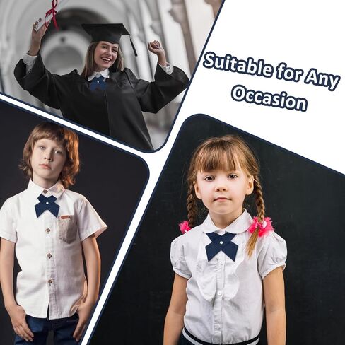 Bow Ties for Women Criss-Cross Tie Solid Color Neck Tie for Women Girls Boys School Uniform Shirts Blouses Cosplay in Kuwait