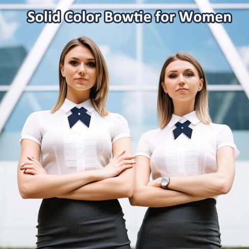 Bow Ties for Women Criss-Cross Tie Solid Color Neck Tie for Women Girls Boys School Uniform Shirts Blouses Cosplay in Kuwait