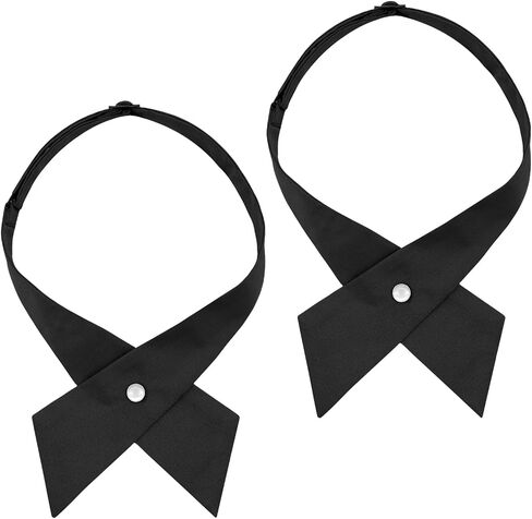 Bow Ties for Women Criss-Cross Tie Solid Color Neck Tie for Women Girls Boys School Uniform Shirts Blouses Cosplay in Kuwait