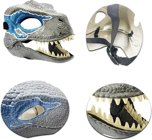 Dinosaur Mask Dino Mask Moving Jaw Latex Dog Dino Mask Headgear Opening Jaw Animal Masks for Ha in Saudi Arabia