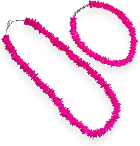 BlueRica 2 Piece Set ~ Dark Blue Puka Chip Shells Necklace & Anklet in Saudi Arabia