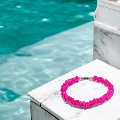 BlueRica 2 Piece Set ~ Dark Blue Puka Chip Shells Necklace & Anklet in Saudi Arabia