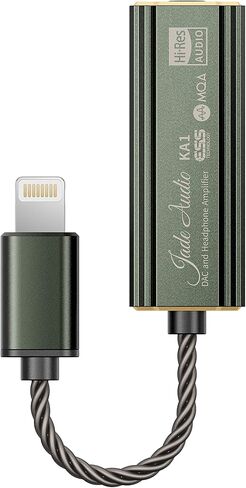 FiiO JadeAudio KA1 مضخم صوت صغير لسماعات الرأس USB DAC عالي الدقة بدون فقدان للهواتف الذكية/الكمبيوتر الشخصي/الكمبيوتر المحمول/اللاعبين (البرق، أسود) in Kuwait
