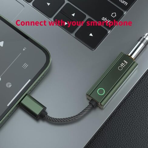 FiiO JadeAudio KA1 مضخم صوت صغير لسماعات الرأس USB DAC عالي الدقة بدون فقدان للهواتف الذكية/الكمبيوتر الشخصي/الكمبيوتر المحمول/اللاعبين (البرق، أسود) in Kuwait
