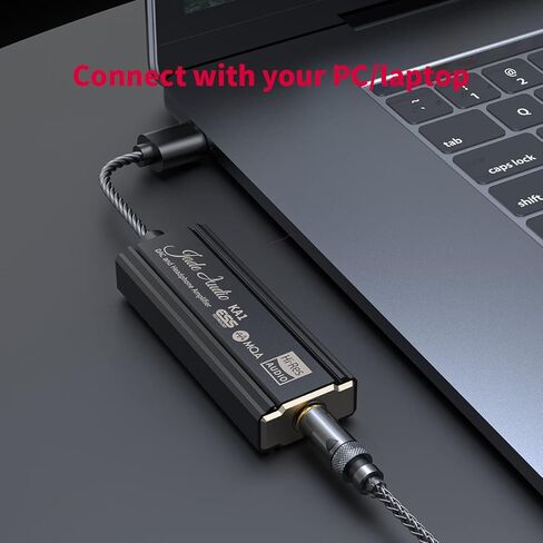 FiiO JadeAudio KA1 مضخم صوت صغير لسماعات الرأس USB DAC عالي الدقة بدون فقدان للهواتف الذكية/الكمبيوتر الشخصي/الكمبيوتر المحمول/اللاعبين (البرق، أسود) in Kuwait