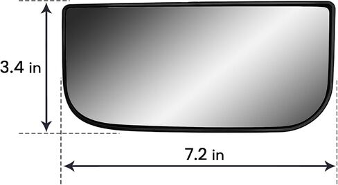 Replacement Driver Left Side Door Towing Mirror Small Lower Glass Convex with fixing kits for Chevy Silverado Sierra from 2003 to 2013 in Saudi Arabia