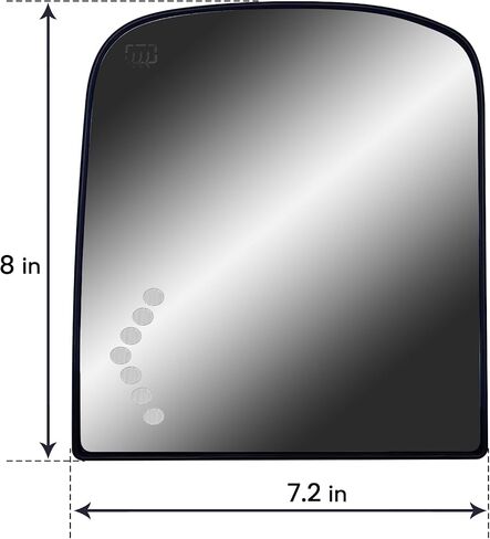 Replacement Driver Left Side Door Towing Mirror Small Lower Glass Convex with fixing kits for Chevy Silverado Sierra from 2003 to 2013 in Saudi Arabia