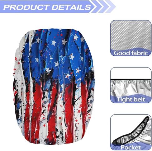 Winch Cover Waterproof Winch Accessories, American Flag Print Vehicle Winch Protection Cover Dust-Proof Winch Protective Cover for Electric Winches 8500-17500 Lbs, Easy to Install in Saudi Arabia