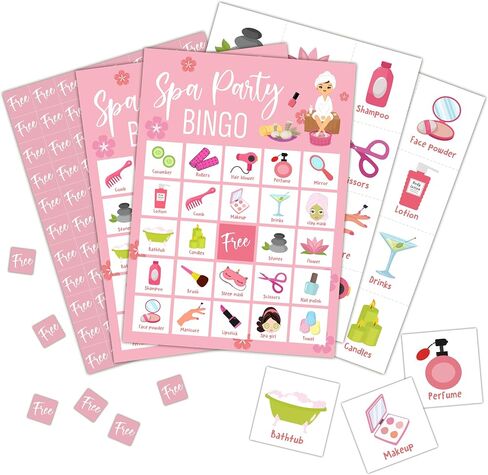 Foosproea Sleepover Bingo Cards, Pajama Party Game for 24 Players, Slumber Party/Bridal Shower Games for Friends Besties, Girls Birthday Party Favors Supplies Decorations(34) in Saudi Arabia