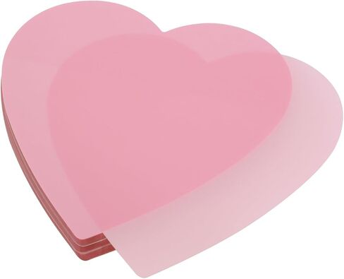 ONLYKXY 3 Pack Heart Shaped Transparent Sticky Notes 2.8X2.8in Waterproof Self-Stick Book Tabs 150 Sheets PET Markers Sticky Notes Pad (Pink) in Saudi Arabia
