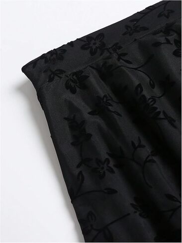 Verdusa Women's Floral Print Y2k Mesh High Waist A Line Fishtail Flowy Long Skirt in Kuwait